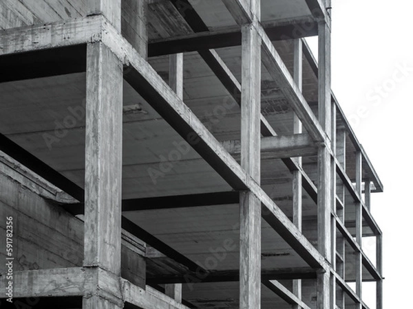 Obraz Under construction concrete structure building 
