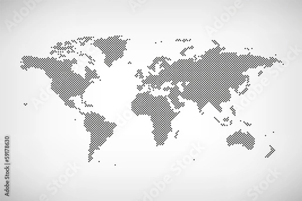 Obraz Welt Karte Punkte