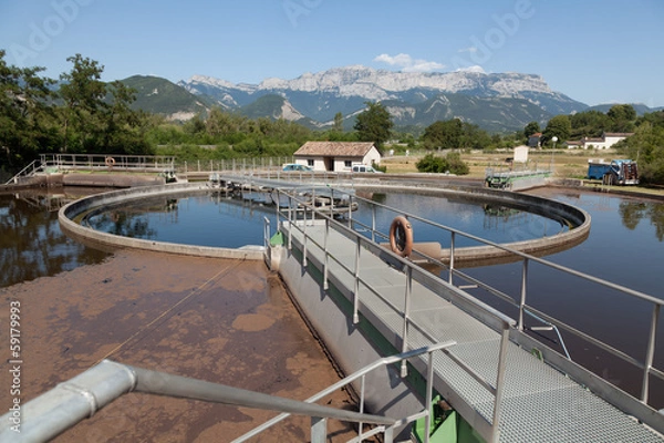 Obraz Фрагмент бетонной ёмкости очистных сооружений