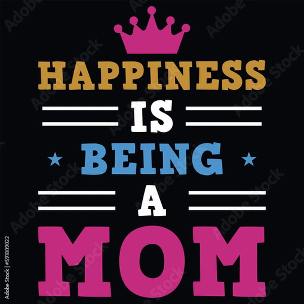 Fototapeta Mother's day best mom typography tshirt design vector design