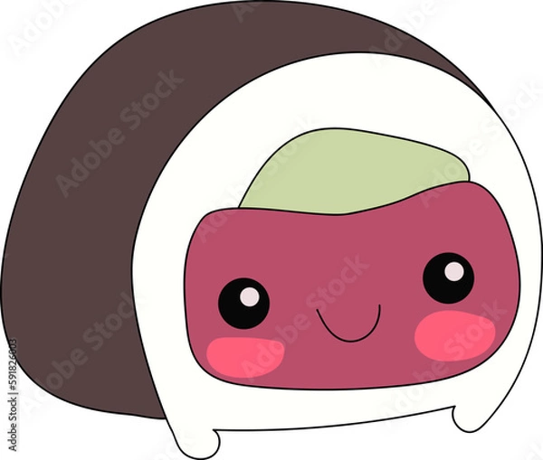 Obraz cute hand drawn sushi rolls