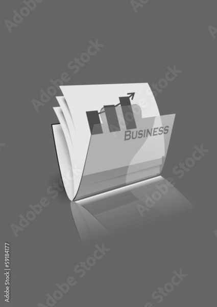 Obraz Офисная прозрачная папка. Бумаги по бизнесу