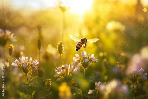 Fototapeta Un-bee-lievable Impact: How Saving Bees Can Help Secure Our Future, Safe the Bees