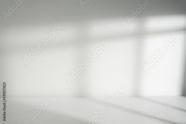 Fototapeta Minimalist empty white room with window