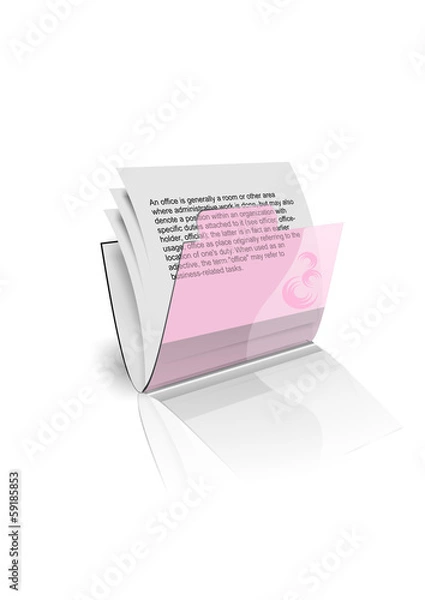 Obraz Розовая папка прозрачная для офиса