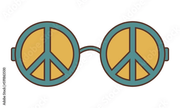 Obraz peace glasses vector illustration