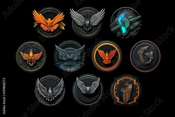 Fototapeta game icons pack