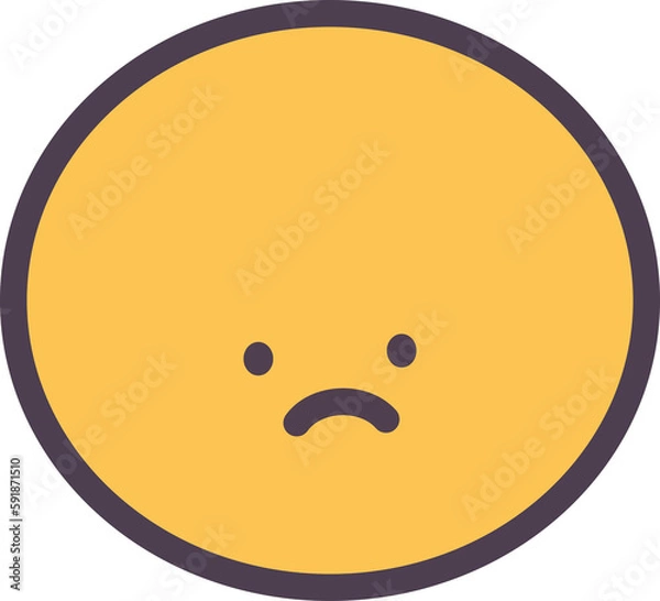 Fototapeta Sad Face Doodle