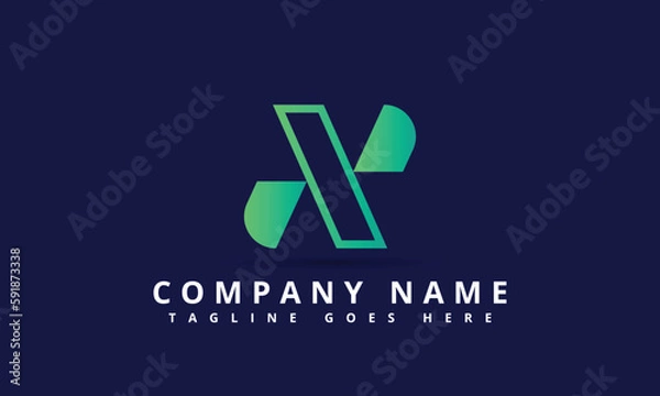 Obraz Letter N Logo Icon Design Template Elements