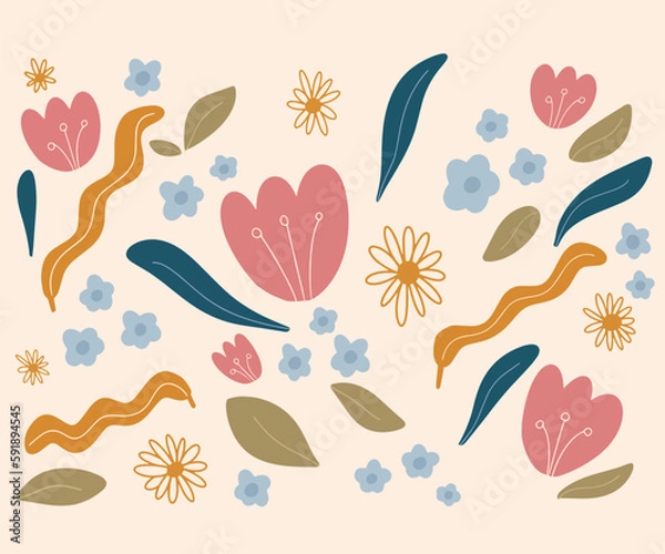 Fototapeta A colorful illustration of different shapes and colors