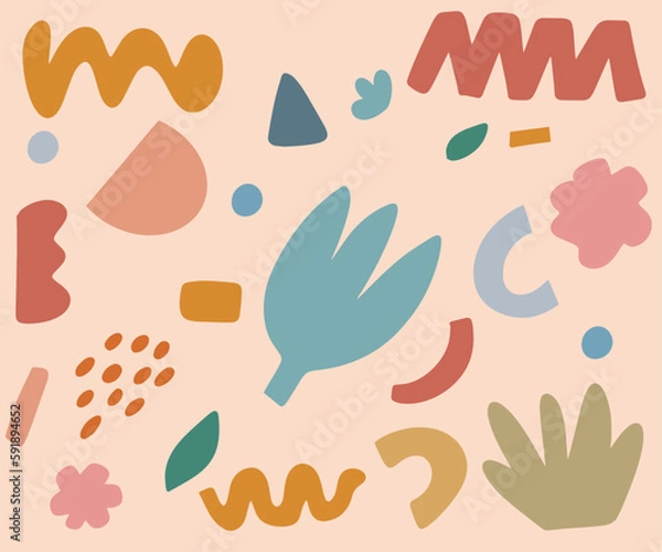 Fototapeta A colorful illustration of different shapes and colors