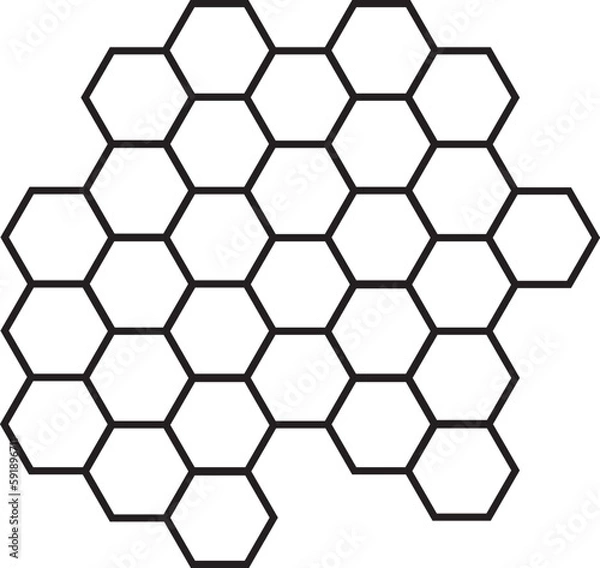 Obraz Background with hexagons, honeycombs vector icon