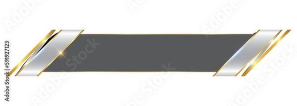 Fototapeta Template three shiny lower third and label