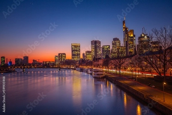 Obraz Frankfurt at sunset