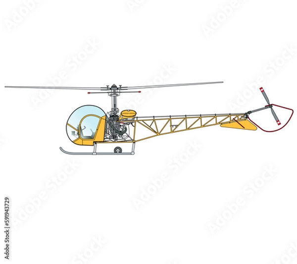 Fototapeta Leichthubschrauber