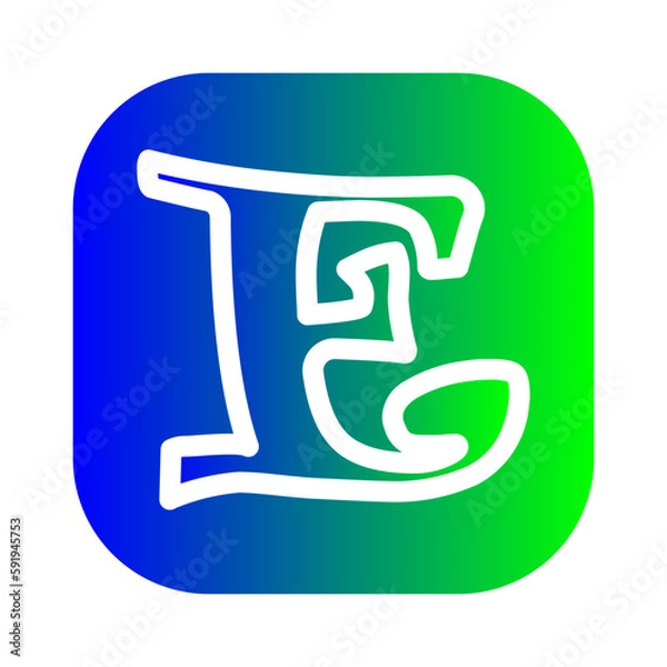 Obraz alphabet e icon