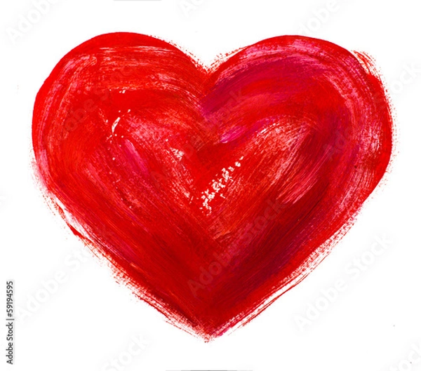 Fototapeta akwarela serce. Koncepcja - miłość, związek, sztuka, malarstwo
