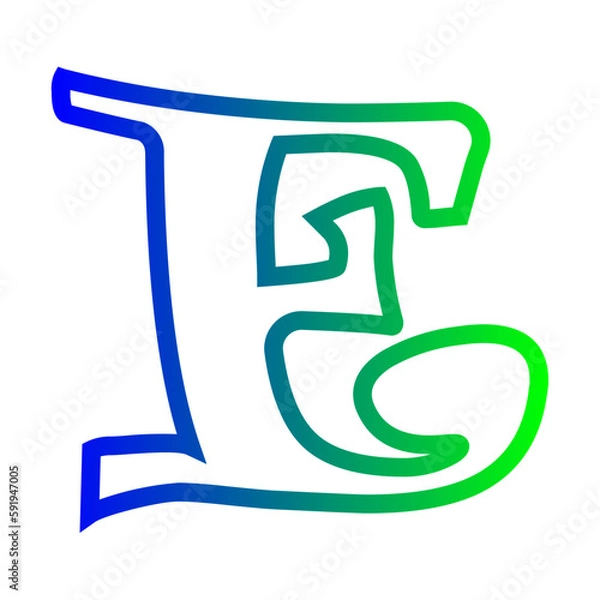 Obraz alphabet e icon