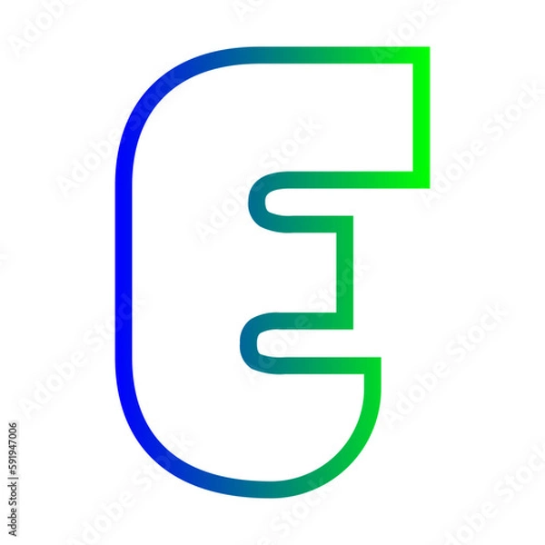 Obraz alphabet e icon