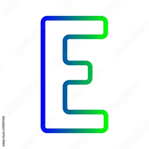 Obraz alphabet e icon