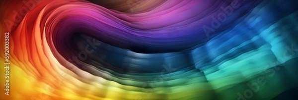 Obraz Rainbow abstract background with lines, Colorful