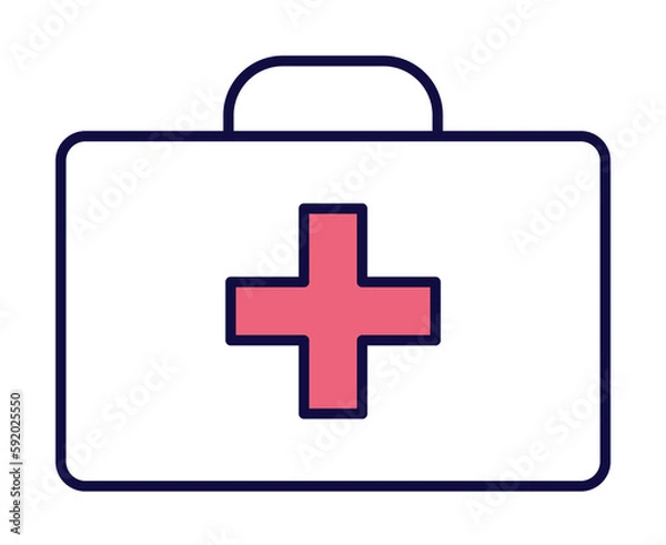Obraz medical suitcase icon illustration on transparent background
