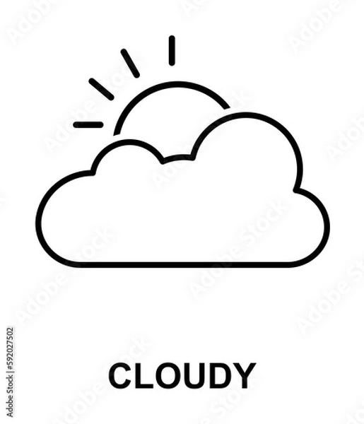 Obraz cloudy icon illustration on transparent background