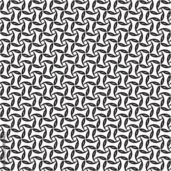 Fototapeta Vector seamless models. Modern stylish texture. Composition from regularly repeating geometrical element. Monochrome, simple. Vector illustrations.