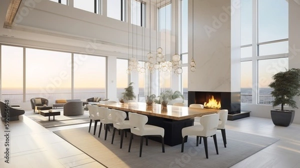 Obraz art deco style penthouse interior