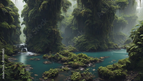 Fototapeta Rain_Forest_Generative_AI