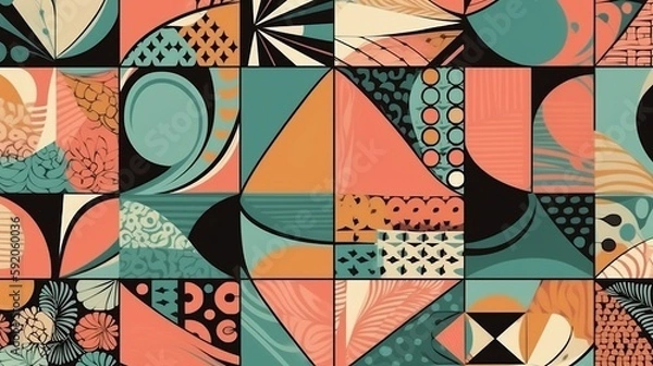 Obraz Abstract seamless pattern, AI genereted 