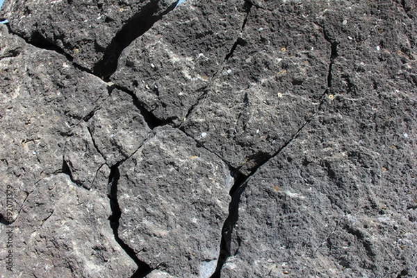 Obraz 岩石/亀裂が入っている岩の表面