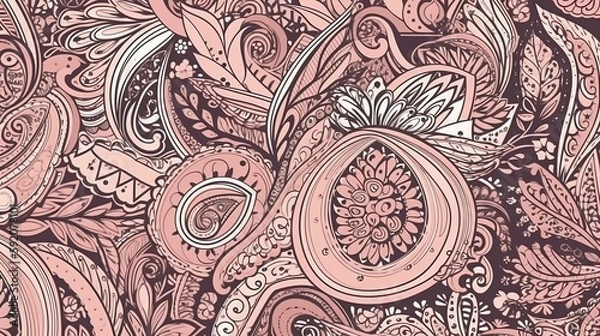 Obraz Seamless pattern vector abtract background, AI genereted 