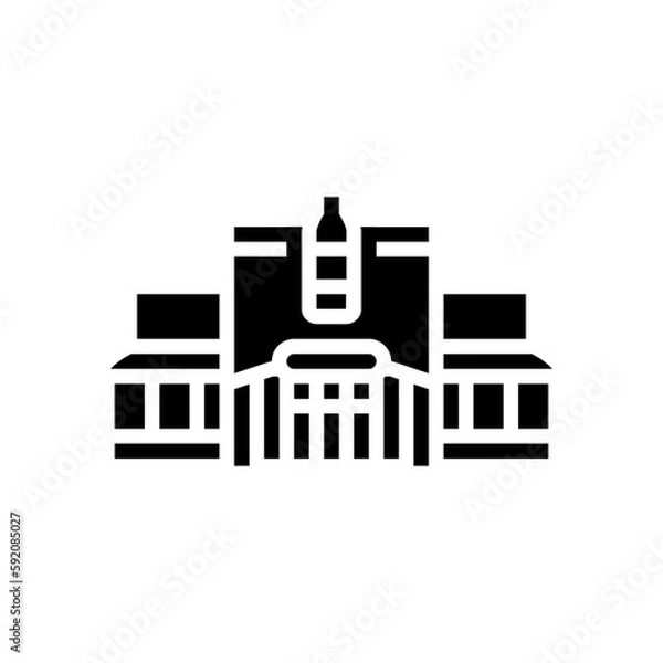Fototapeta bottle shop glyph icon vector illustration