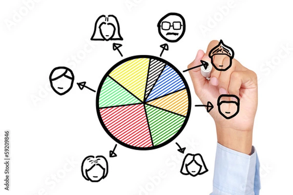 Fototapeta Job allocation concept