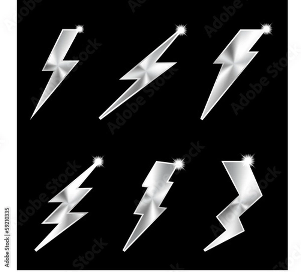 Fototapeta Metal lightning. Vector