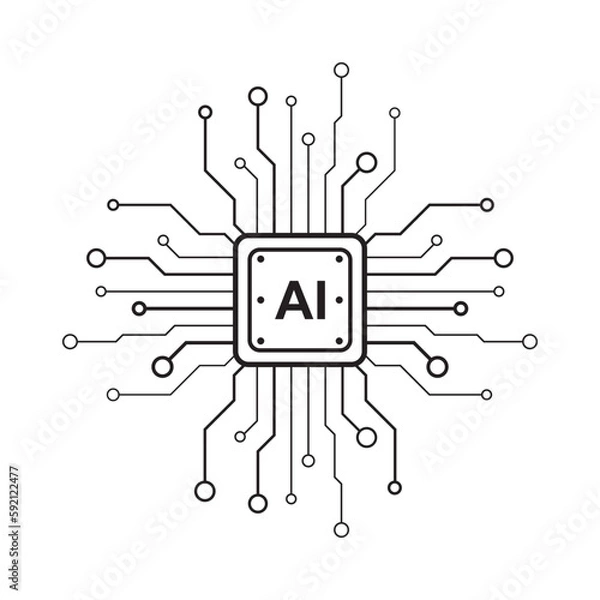 Fototapeta Processor logo icon