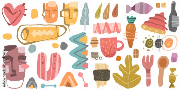 Fototapeta abstract doodles for decoration