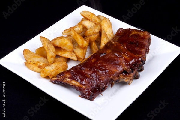 Fototapeta bbq ribs