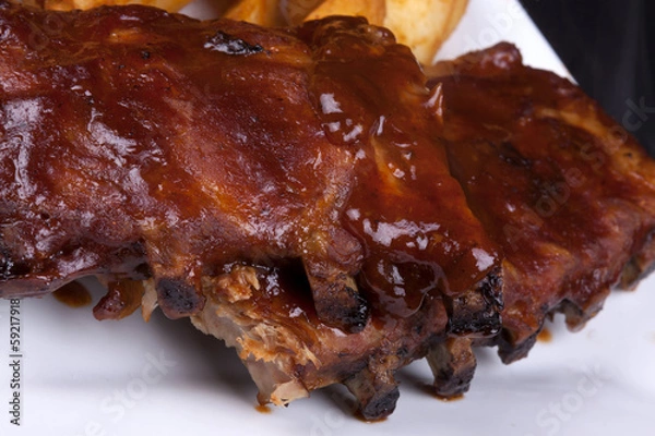 Fototapeta bbq ribs