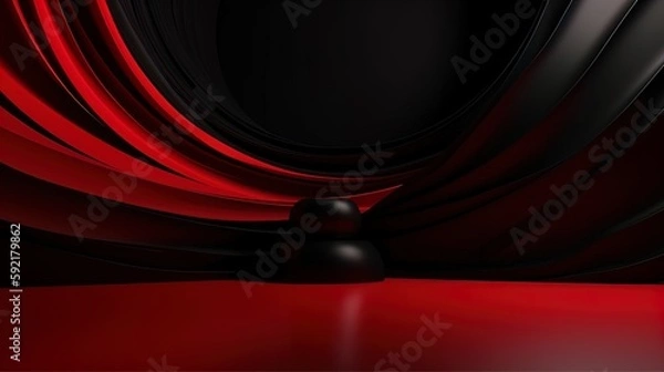 Obraz Black red modern abstract background with space for design. Color gradient. Dark light. Luxury