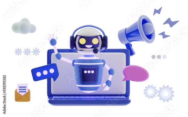 Fototapeta RPA Robotic process automation innovation technology concept Artificial intelligence web layout Business industry, bot, algorithm, coding, analyze, automate, check Minimal 3D rendering illustration