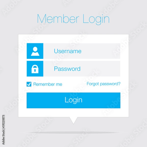 Obraz Clean Login Form Design