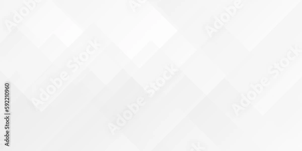 Obraz Abstract background with lines White Abstract Background with Square Shapes. abstract modern white and grey gradient color geometric line pattern background for website banner