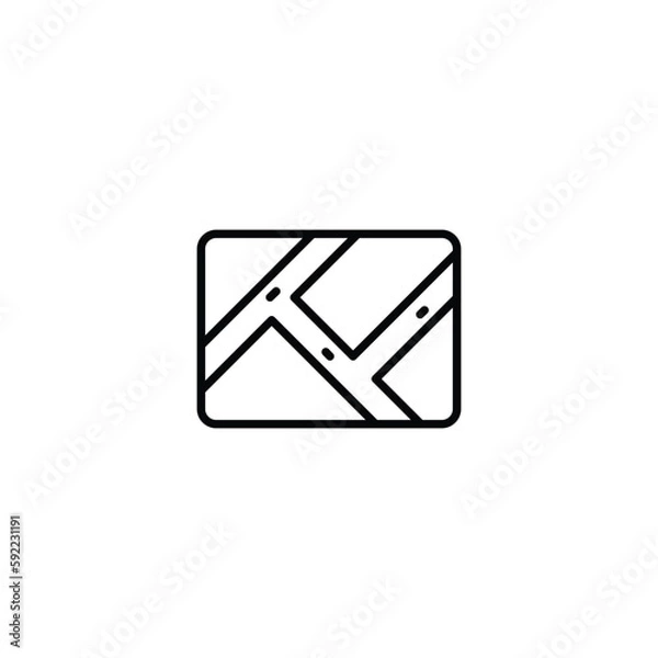 Fototapeta Navigation icon design with white background stock illustration
