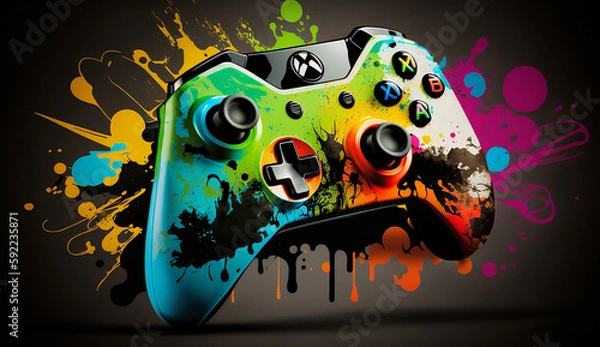 Obraz Wallpaper background style graffiti xbox controller