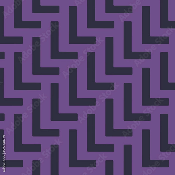 Obraz Geometric Monogram Letter L Seamless Pattern