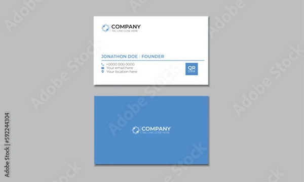 Fototapeta Minimal business card design trendy business card design minimal name card design trendy visiting card design illustration business card design vector business card design trendy design name card 