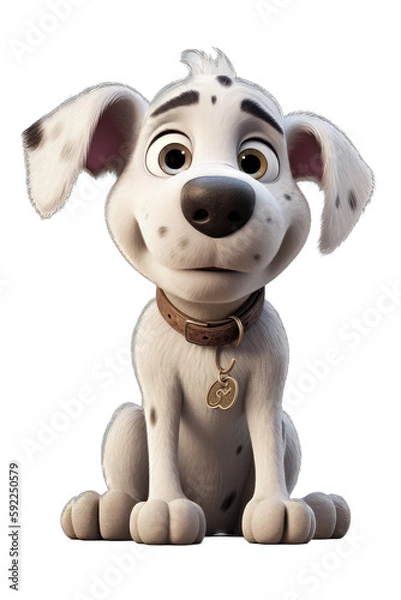 Obraz Playful 3D Puppy Illustration