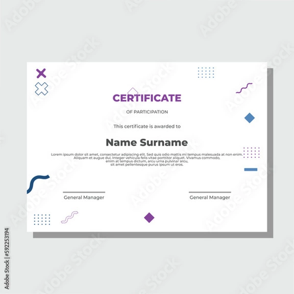 Obraz certificate template suitable for business